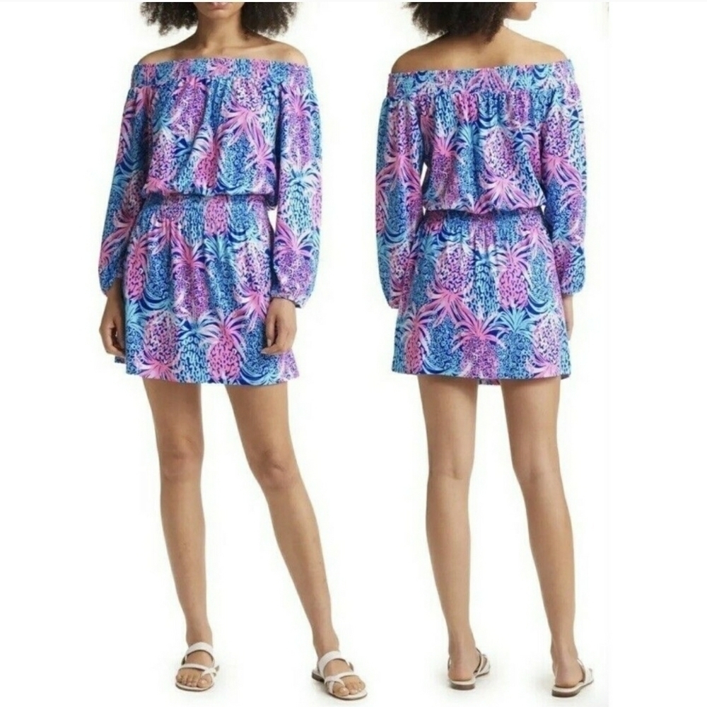 Lilly pulitzer cyla off-the-shoulder Romper, Size XS